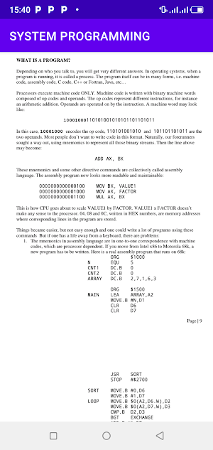 System Programming Screenshot 2