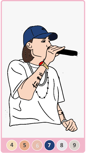 Peso Pluma Coloring Game Screenshot 2