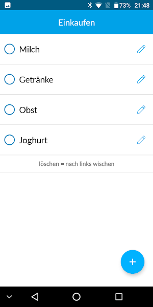 Todo Liste deutsch Aufgabenliste Memos - Abhaken Screenshot 1