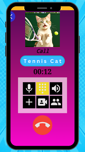Tennis Cat - Prank Call & Game Screenshot 3