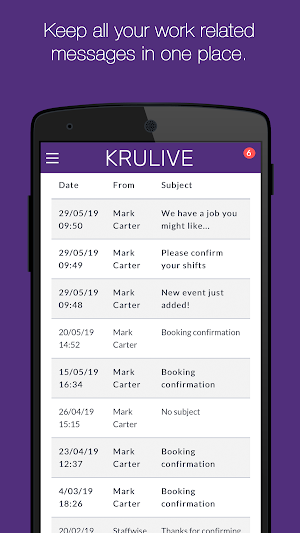 Kru Live Staffing Screenshot 3