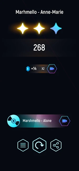 Marhmello Tiles Hop Ball - Neon EDM Rush Screenshot 1
