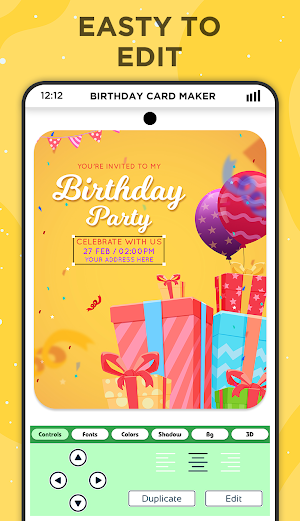 Birthday invitation card maker Screenshot 2