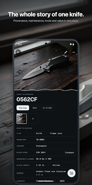 Knife Collection Log: Tangmark Screenshot 1