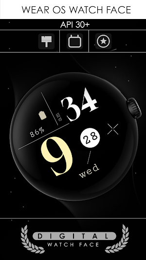 Battery 9 minimal watch face Screenshot 1