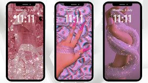 Cute Girl Wallpaper Glitter Screenshot 3