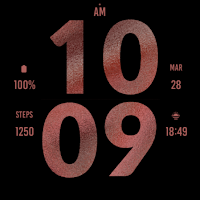 Big Rose Gold Watch Face