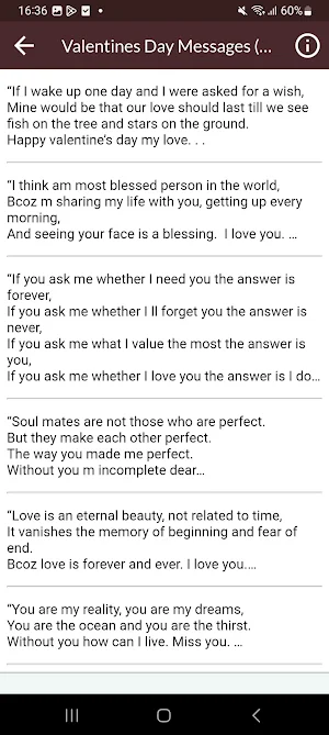 Love Text Messages (SMS) Screenshot 2