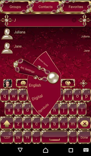 Virgin Mary Crimson Go Keyboard theme Screenshot 1