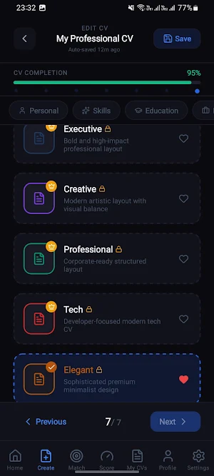 CVbuilder: CV & Resume Maker Screenshot 2