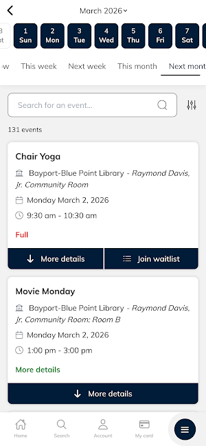 Bayport-Blue Point Library Screenshot 2
