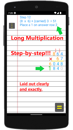 By Steps,  Long Multiplication Screenshot 0