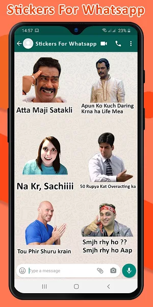 Hindi/Urdu Stickers for WhatsApp : Funny Stickers Screenshot 3