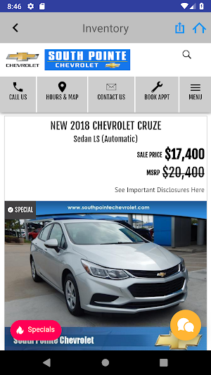 South Pointe Chevrolet Screenshot 3
