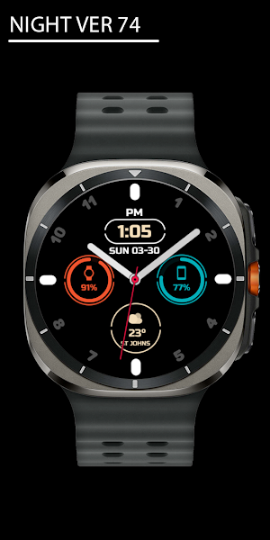 Night ver 74 - watch face Screenshot 0