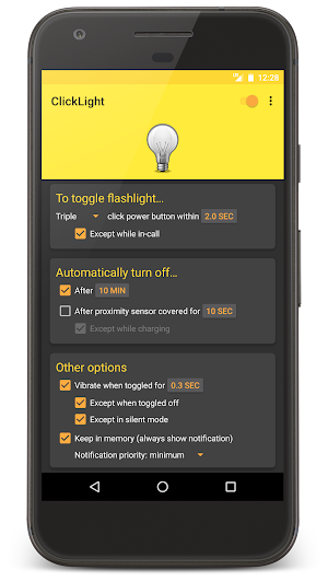 ClickLight: Fastest flashlight Screenshot 1