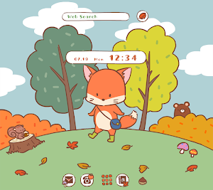 Cute Wallpaper Fall Fox Theme Screenshot 0