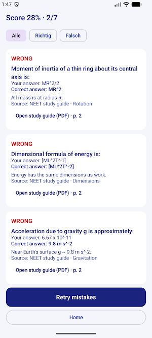NEET Mock Test & PYQ Prep 2026 Screenshot 2