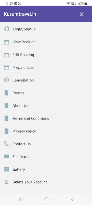 Kusum Travels Screenshot 1