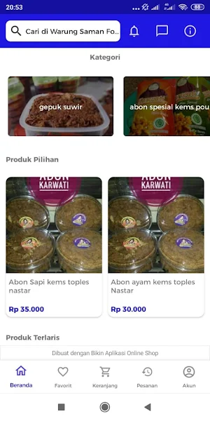 Warung SAMAN FOOD Screenshot 1