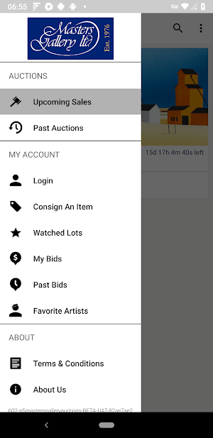 Masters Gallery Auctions Screenshot 3