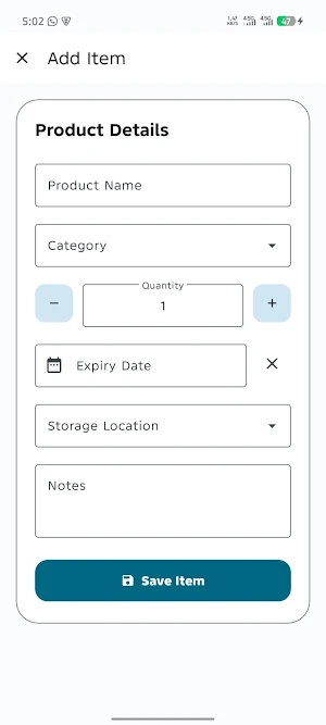 FreshGuard:Expiry Date Tracker Screenshot 1