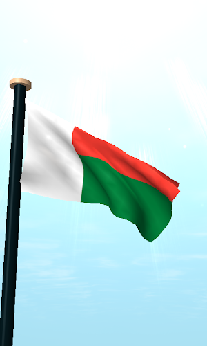 Madagascar Flag 3D Wallpaper Screenshot 1
