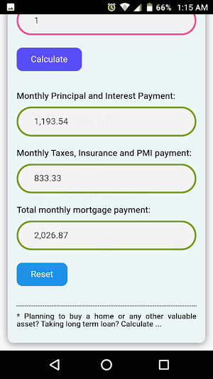Mortgage Calculator Screenshot 2