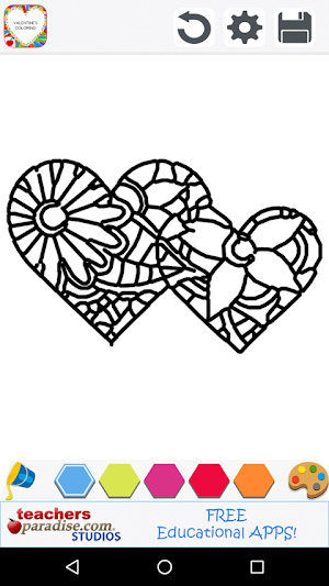 Adult Coloring: Valentines Day Screenshot 3