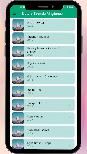 Nature Sounds Ringtones Screenshot 0