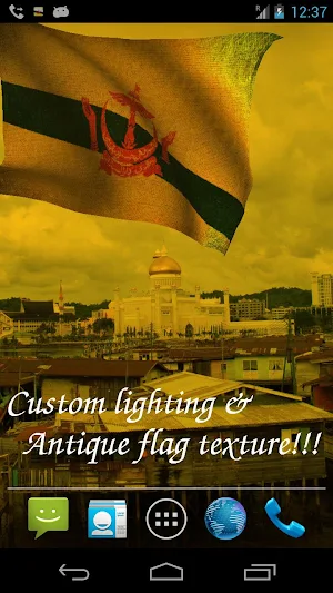 Brunei Flag Live Wallpaper Screenshot 3