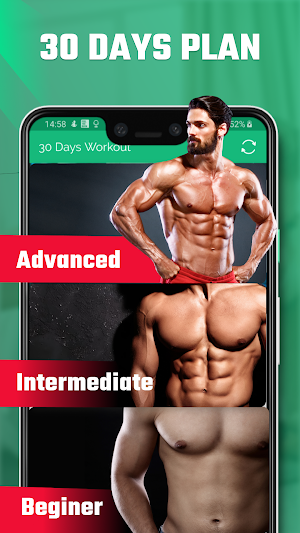 Men Workout at Home - Six Packs in 30 Days Screenshot 1