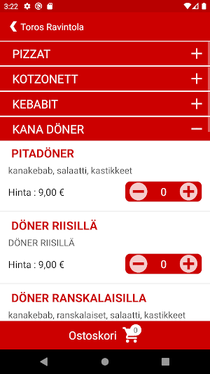 Toros Ravintola Screenshot 2