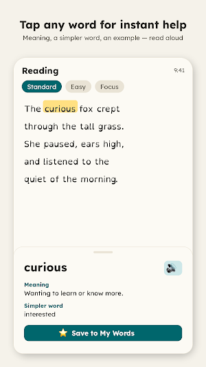 Fluency: Dyslexia Reading App Screenshot 1