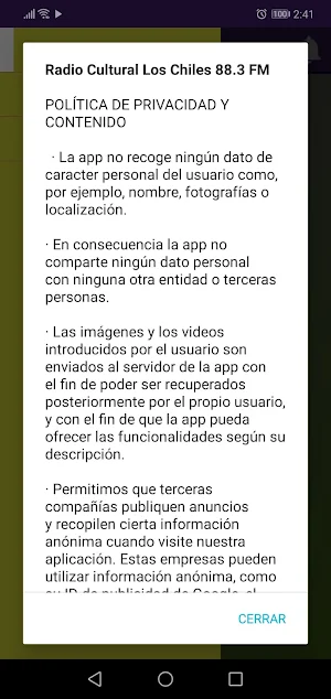 Radio Cultural Los Chiles Screenshot 2