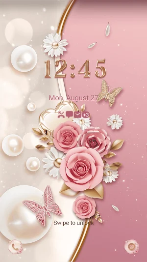 Pink Rose Curve - Wallpaper Screenshot 1