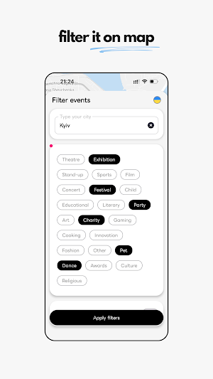 OnPlace! - events on the map Screenshot 2