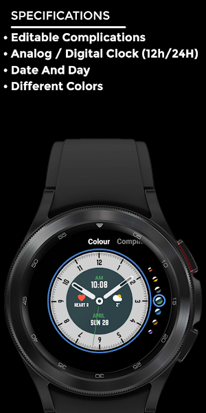 Nighty Analog 13 - watch face Screenshot 3