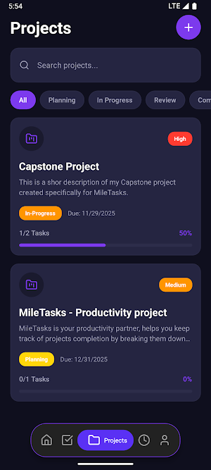 MileTasks - Being Productive Screenshot 1