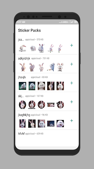 Rabbit Snowball WASticker Screenshot 3