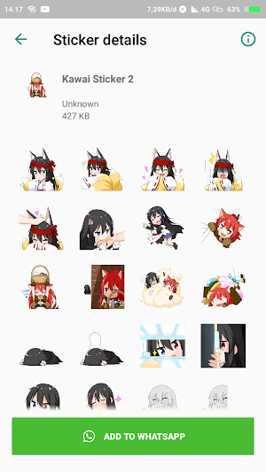 Kawaii Anime Stickers for WhatsApp screenshot 1