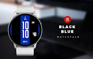 Black Blue Watch Face Screenshot 0