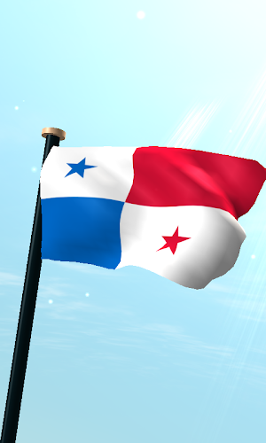 Panama Flag 3D Free Wallpaper Screenshot 0