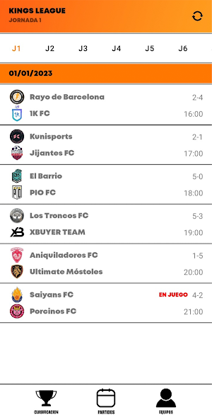 Kings League Resultados Screenshot 0