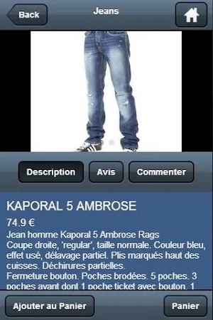 Vente Jeans Screenshot 2
