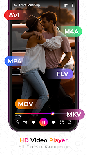 HD Video Player & WA Sticker Screenshot 2