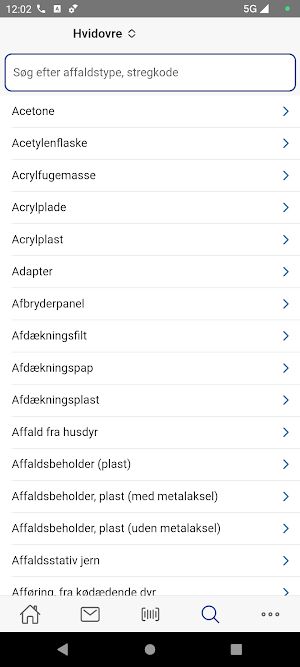 Hvidovre Affald Screenshot 2