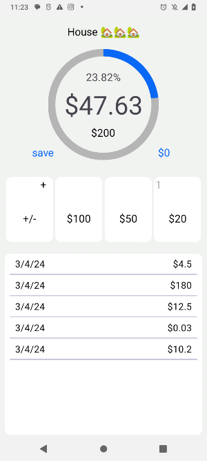 Cash Counter USD Goal Saving Screenshot 3