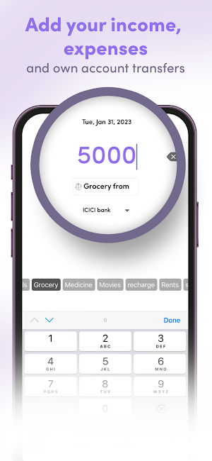 DollarBook Income Expense app Screenshot 2