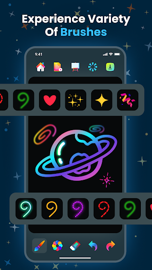 Magic Doodle: Glow Art Drawing Screenshot 2